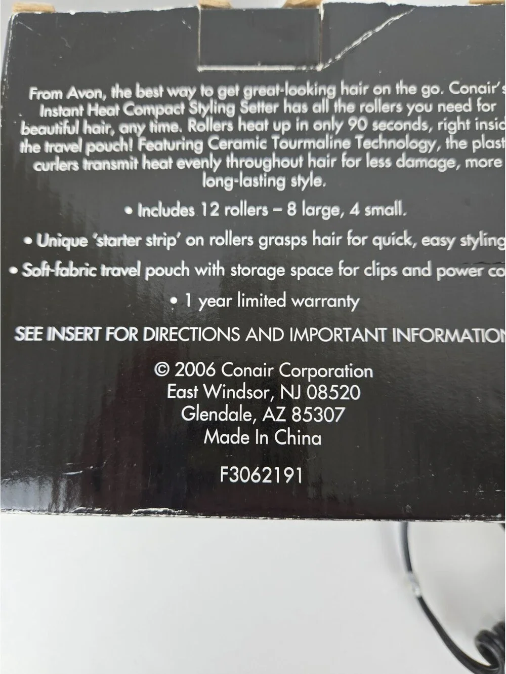 Conair Instant Heat Compact Styling Setter 12 Multi-sized Rollers Travel Works